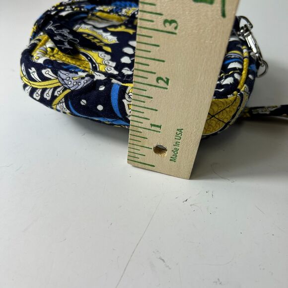 Vera Bradley Ellie Blue Yellow Blue Elephant Floral Quilted Mini Crossbody Bag - Picture 11 of 12